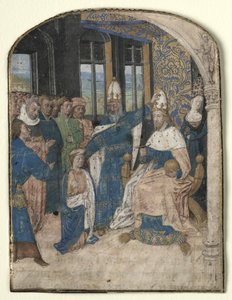 Miniature from a Speculum Historiale: Claudius utpeker Nero som sin etterfølger, 1447-60. av Master of Jouvenel des Ursins