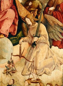 St. Michael Weighing Souls, detalj fra 