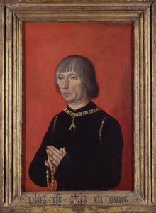 ""Portrait de Louis de Bruges, seigneur de Gruuthuse (1422-1492)"" Peinture du maitre des portraits des princes (actif vers 1450) vers 1490 Groeningemuseum, Bruges   1321849   no       norwegian Successfully Translated  Original: Study from Grindewald glac av Master of Portraits of Princes