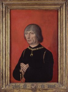 Portrett av Lodewijk van Gruuthuuse, ca. 1472-82 (olje på panel) av Master of Portraits of Princes
