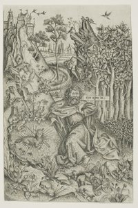 Døperen Johannes i ødemarken av Master of Saint John the Baptist