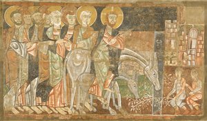 Kristi inntog i Jerusalem, ca. 1125 (fresco) av Master of San Baudel