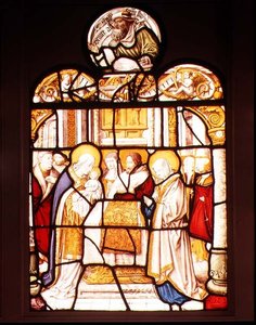 Presentasjonen i tempelet; vindu fra cistercienserklosteret i Mariawald, Eifel av Master of St. Severin