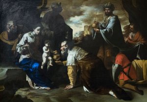 Tilbedelsen av magiene av Master of the Annunciation to the Shepherds