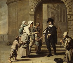 Tiggere ved en døråpning av Master of the Béguins