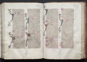 The Gotha Missal: Fol. 101r, tekst, ca. 1375. av Master of the Boqueteaux