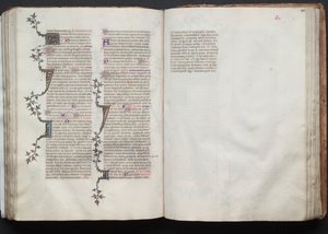 The Gotha Missal: Fol. 102r, tekst, ca. 1375. av Master of the Boqueteaux