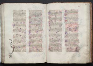 The Gotha Missal: Fol. 104r, tekst, ca. 1375. av Master of the Boqueteaux