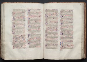 The Gotha Missal: Fol. 112r, tekst, ca. 1375. av Master of the Boqueteaux