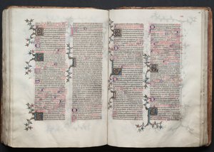 The Gotha Missal: Fol. 116r, tekst, ca. 1375. av Master of the Boqueteaux