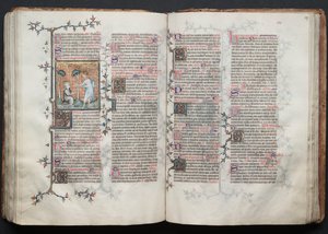 The Gotha Missal: Fol. 117r, tekst, ca. 1375. av Master of the Boqueteaux