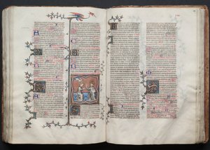 The Gotha Missal: Fol. 120r, tekst, ca. 1375. av Master of the Boqueteaux