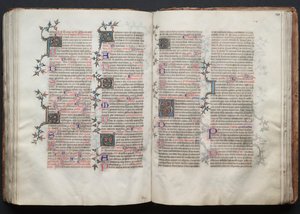 The Gotha Missal: Fol. 121r, tekst, ca. 1375. av Master of the Boqueteaux