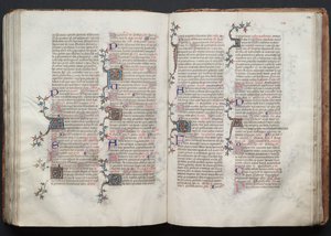 The Gotha Missal: Fol. 124r, tekst, ca. 1375. av Master of the Boqueteaux