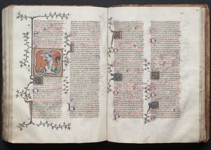 The Gotha Missal: Fol. 124v, Erkeengelen Michael, ca. 1375.
