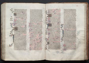 The Gotha Missal: Fol. 125v, tekst, ca. 1375. av Master of the Boqueteaux
