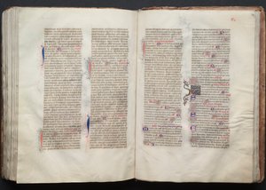 The Gotha Missal: Fol. 133v, tekst, ca. 1375. av Master of the Boqueteaux