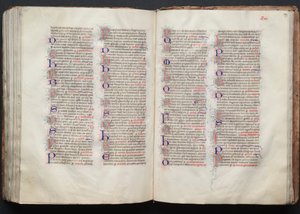 The Gotha Missal: Fol. 138v, tekst, ca. 1375. av Master of the Boqueteaux