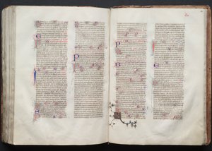 The Gotha Missal: Fol. 143r, tekst, ca. 1375. av Master of the Boqueteaux