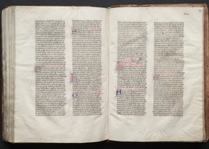 The Gotha Missal: Fol. 148v, tekst, ca. 1375. av Master of the Boqueteaux