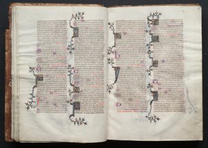 The Gotha Missal: Fol. 14v, tekst, ca. 1375. av Master of the Boqueteaux