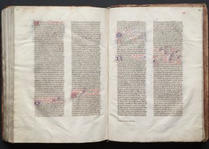 The Gotha Missal: Fol. 151v, tekst, ca. 1375. av Master of the Boqueteaux