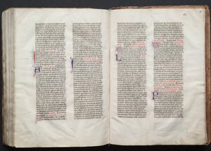 The Gotha Missal: Fol. 156r, tekst, ca. 1375. av Master of the Boqueteaux