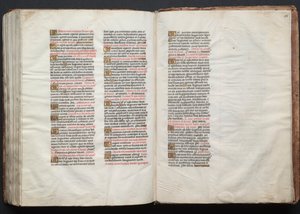 The Gotha Missal: Fol. 158r, tekst, ca. 1375. av Master of the Boqueteaux