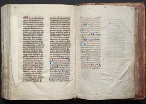The Gotha Missal: Fol. 164r, tekst, ca. 1375. av Master of the Boqueteaux