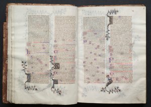The Gotha Missal: Fol. 17r, tekst, ca. 1375. av Master of the Boqueteaux