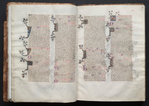 The Gotha Missal: Fol. 19r, tekst, ca. 1375. av Master of the Boqueteaux