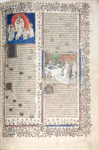 The Gotha Missal: Fol. 1r, Treenighet og oppstandelse, ca. 1375.