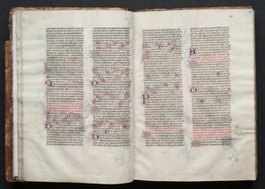 The Gotha Missal: Fol. 24r, tekst, ca. 1375. av Master of the Boqueteaux