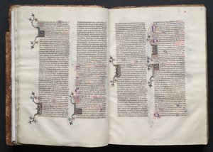 The Gotha Missal: Fol. 26r, tekst, ca. 1375. av Master of the Boqueteaux