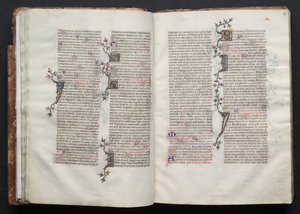 The Gotha Missal: Fol. 26v, tekst, ca. 1375. av Master of the Boqueteaux