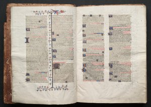 The Gotha Missal: Fol. 2v, tekst , c. 1375. av Master of the Boqueteaux