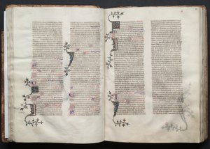 The Gotha Missal: Fol. 34v, tekst, ca. 1375. av Master of the Boqueteaux