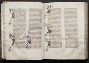 The Gotha Missal: Fol. 38r, tekst, ca. 1375. av Master of the Boqueteaux