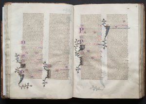 The Gotha Missal: Fol. 38v, tekst, ca. 1375. av Master of the Boqueteaux