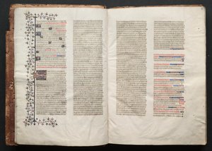 The Gotha Missal: Fol. 3v, tekst , c. 1375. av Master of the Boqueteaux