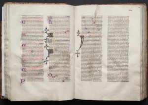 The Gotha Missal: Fol. 43v, tekst, ca. 1375. av Master of the Boqueteaux