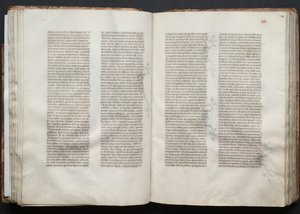 The Gotha Missal: Fol. 45r, tekst, ca. 1375. av Master of the Boqueteaux