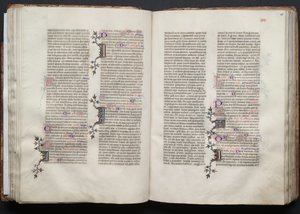The Gotha Missal: Fol. 45v, tekst, ca. 1375. av Master of the Boqueteaux
