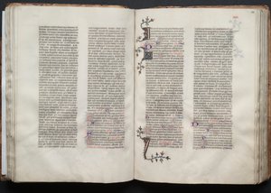 The Gotha Missal: Fol. 47v, tekst, ca. 1375. av Master of the Boqueteaux