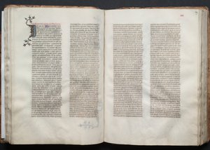 The Gotha Missal: Fol. 48v, tekst, ca. 1375. av Master of the Boqueteaux
