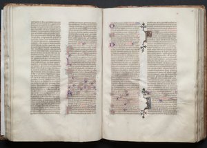 The Gotha Missal: Fol. 50r, tekst, ca. 1375. av Master of the Boqueteaux