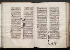 The Gotha Missal: Fol. 53v, tekst, ca. 1375. av Master of the Boqueteaux
