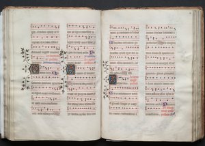 The Gotha Missal: Fol. 59v, tekst, ca. 1375.