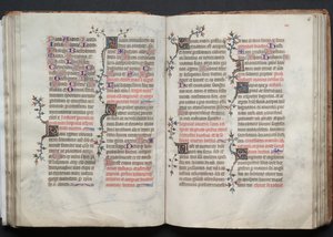 The Gotha Missal: Fol. 66r, tekst, ca. 1375. av Master of the Boqueteaux