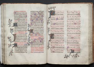 The Gotha Missal: Fol. 67r, tekst, ca. 1375. av Master of the Boqueteaux
